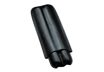 2 Cigar Leather Cigar Case - Black
