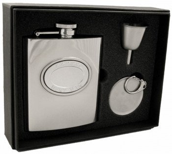 5 Stars Best Man Stainlesss Steel 8 oz. Stellar Flask Gift Set