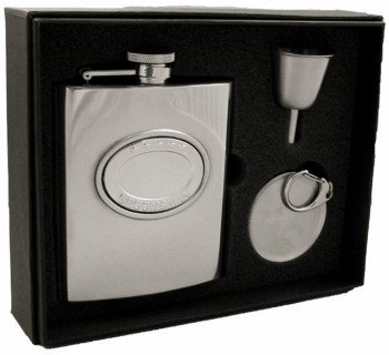 5 Stars Groomsman Stainlesss Steel 8 oz. Stellar Flask Gift Set