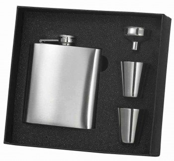 8 oz. Stainless Steel Flask Gift Set