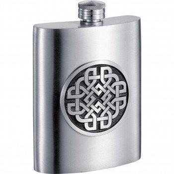 Aragon Celtic Design Pewter Hip Flask