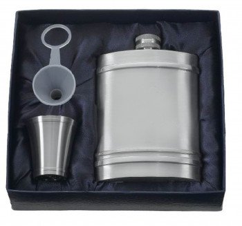 Arlington Pewter Hip Flask Gift Set