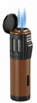 Artemis Triple Torch Flame Lighter Brown