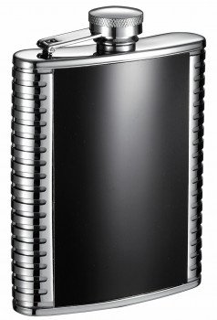 Astaire Black Matte Coated Flask - 6 oz.