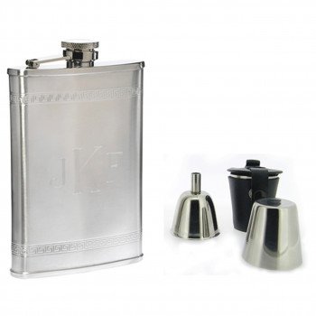 Athens Greek Bands Deluxe Hip Flask Gift Set - 8 oz.