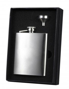 Barbados Stainless Steel Flask and Funnel Gift Set