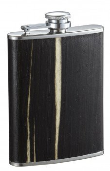 Bark Exotic Dark Wood Finish Liquor Flask