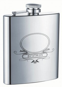 Bestman Stainless Steel 8 oz. Hip Flask