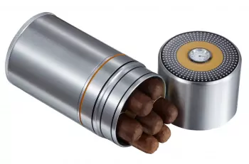 Big Joe 7 Cigar Travel Humidor Chrome