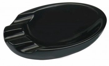 Bradford Black Ceramic Cigar Ashtray For Patio Use