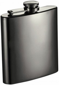 Brons Gunmetal Hip Flask - 6 oz.