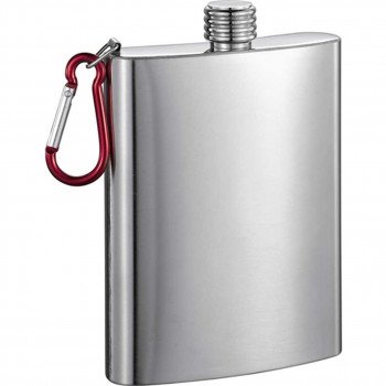 Carabiner 8 oz. Stainless Steel Flask For Golf Bag