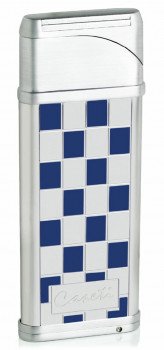 Caseti Alchemy Windproof Flame Coil Lighter Blue Grid Lacquer