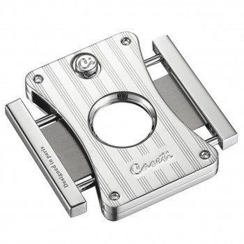 Caseti Dion Engine Turned Chrome Cigar Cutter