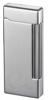 Caseti Ravensdale Flint Traditional Flame Lighter Chrome Plated Diagonal Lines