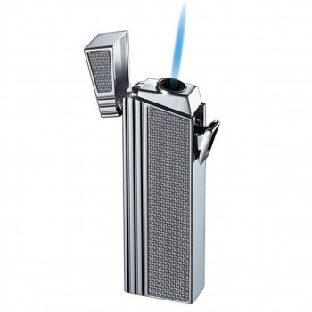 Caseti Silver Double Designed Compact Torch Flame Lighter