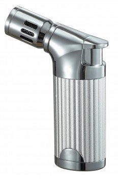 Cato II Quad Flame Table Lighter Silver Matte