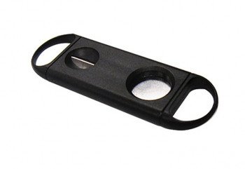 Combo Guillotine & V-Cut Cigar Cutter - Black Plastic