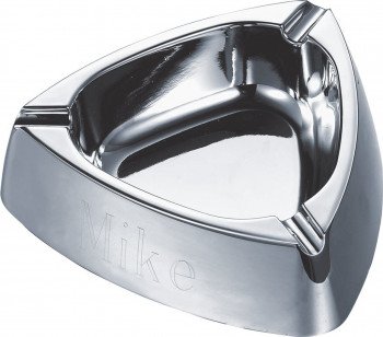 Deepdish Triangular Zinc Alloy Mirror Finish Cigarette Ashtray