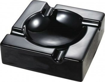 Donovan Black Ceramic Cigar Ashtray For Patio Use