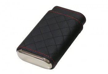 Drexel 3 Cigar Diamond Stitch Leather Cigar Case