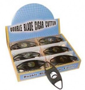 Guillotine Cutter Display Box of 24 - Double Blade Black Plastic