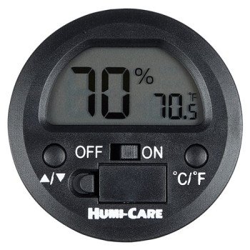 Humi-Care Black Ice Round Digital Hygrometer
