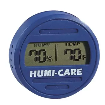 Humi-Care Blue Round Digital Hygrometer