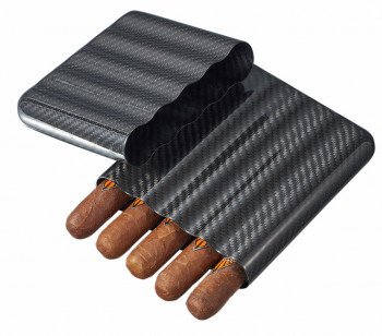 Night II Carbon Fiber Cigar Case - 5 Finger