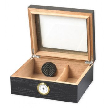 Onyx Glasstop Humidor Black