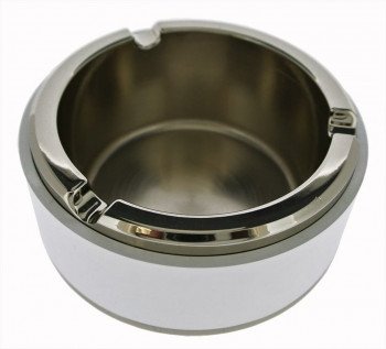 Rabbit Metal and White Cigarette Ashtray