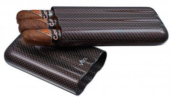 Red Kevlar & Carbon Fiber Cigar Case 3 Fingers