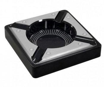 Saint Lucia Metal & Black Lacquer Ashtray