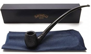 Savinelli Churchwarden Black Rustic Billiard-Bent (601)