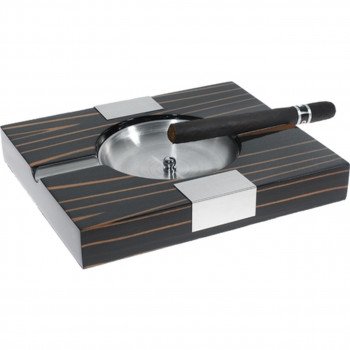 Tigress Solid Ebony Wood Cigar Ashtray