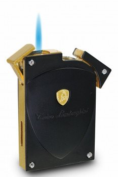 Tonino Lamborghini Lynx Matte Black And Gold Torch Flame Lighter