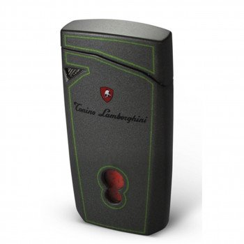 Tonino Lamborghini Magione Metallic Gray With Green Lines Torch Flame Cigar Lighter