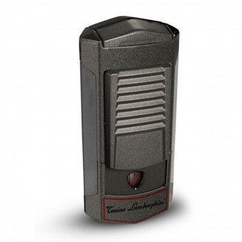 Tonino Lamborghini Sepang Metallic Grey With Red Lines Triple Torch Lighter