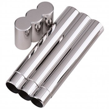 Tres Stainless Steel Three Cigar Holder