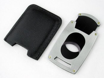 Visol Brushed Chrome Guillotine Pocket Cigar Cutter