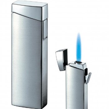 Visol Camino Satin Chrome Wind-Resistant Jet Flame Wind-resistant Lighter