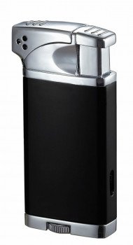 Visol Coppia All-in-One Cigar, Cigarette, and Pipe Lighter Black Matte
