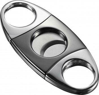 Visol Darth High Polish Silver & Gunmetal Cigar Cutter