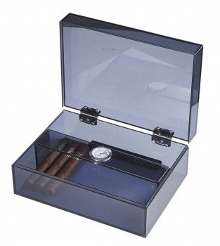 Visol Leo Transparent Navy Blue Humidor