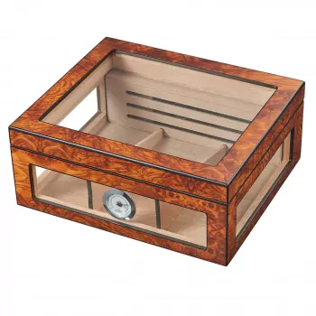 Visol Lorenzo See-Thru Glasstop Humidor