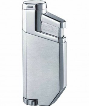 Visol Portofino Satin Chrome Wind-Resistant Torch Flame Lighter