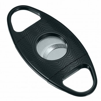 Visol Ripple Wave Matte Black Cigar Cutter