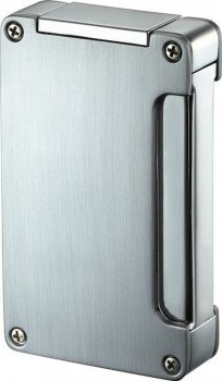 Visol Zidane Brushed Chrome Wind-Resistant Torch Flame Lighter with Built-in Cigar Punch