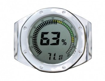Watch Bezel Silver Digital Hygrometer