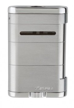 Xikar Allume Triple Flame Silver